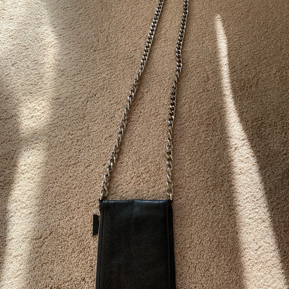 Free People Handbags - Chic Black Leather Crossbody Bag